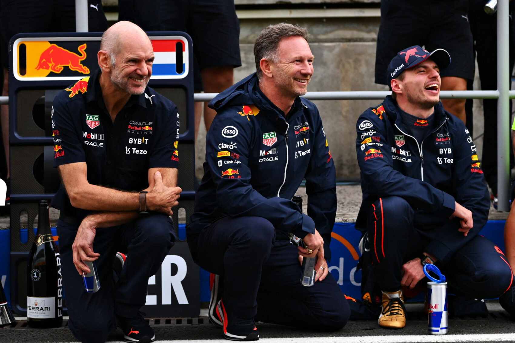 Adrian Newey, Christian Horner, Max Verstappen, Red Bull, Magyar Nagydíj