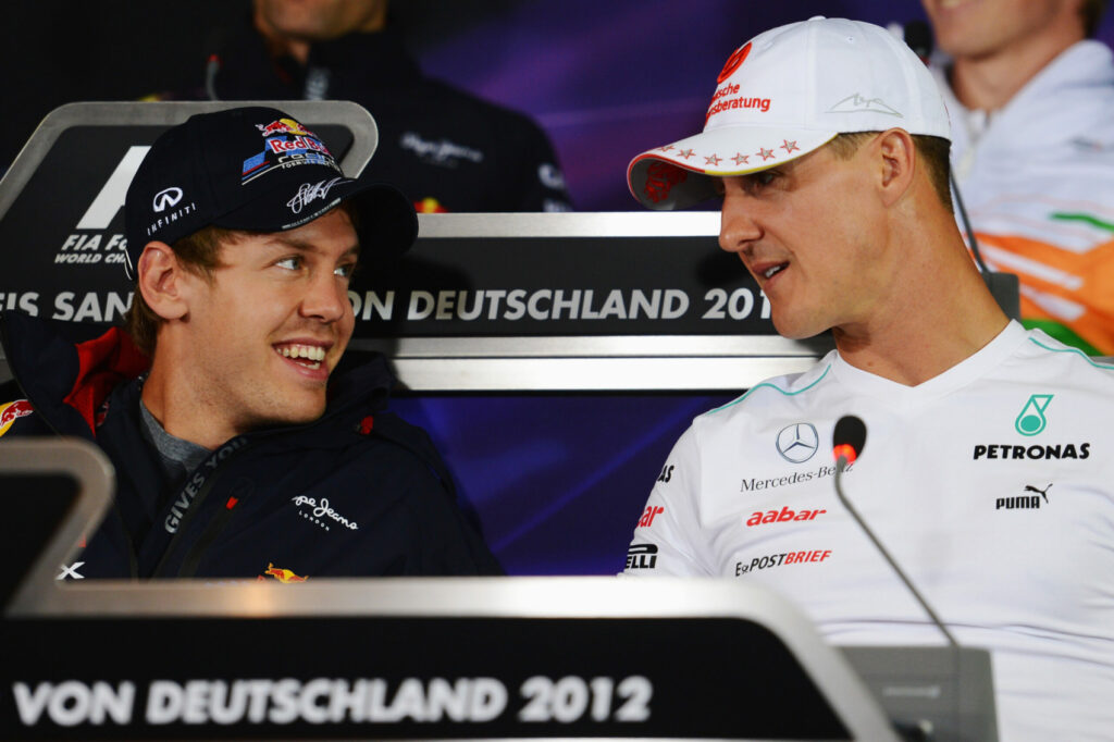 Sebastian Vettel, Red Bull, Michael Schumacher, Mercedes, 2012