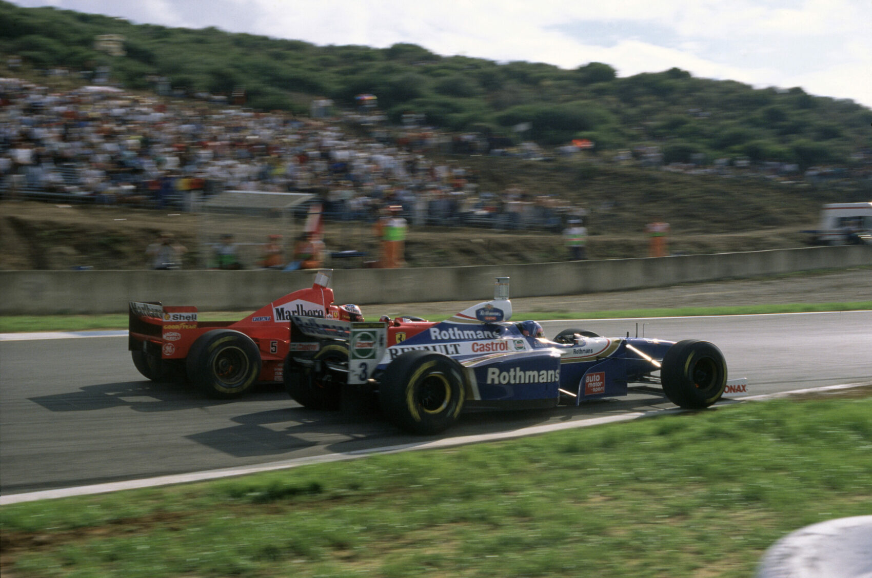 Jacques Villeneuve, Williams, Michael Schumacher, Ferrari, Jerez, 1997