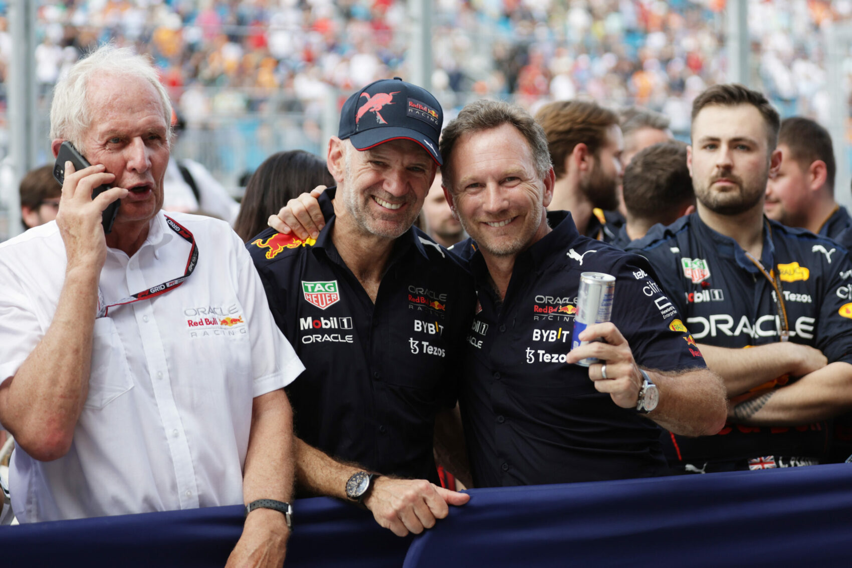 Helmut Marko, Christian Horner, Adrian Newey, Red Bull Racing, Miami Nagydíj