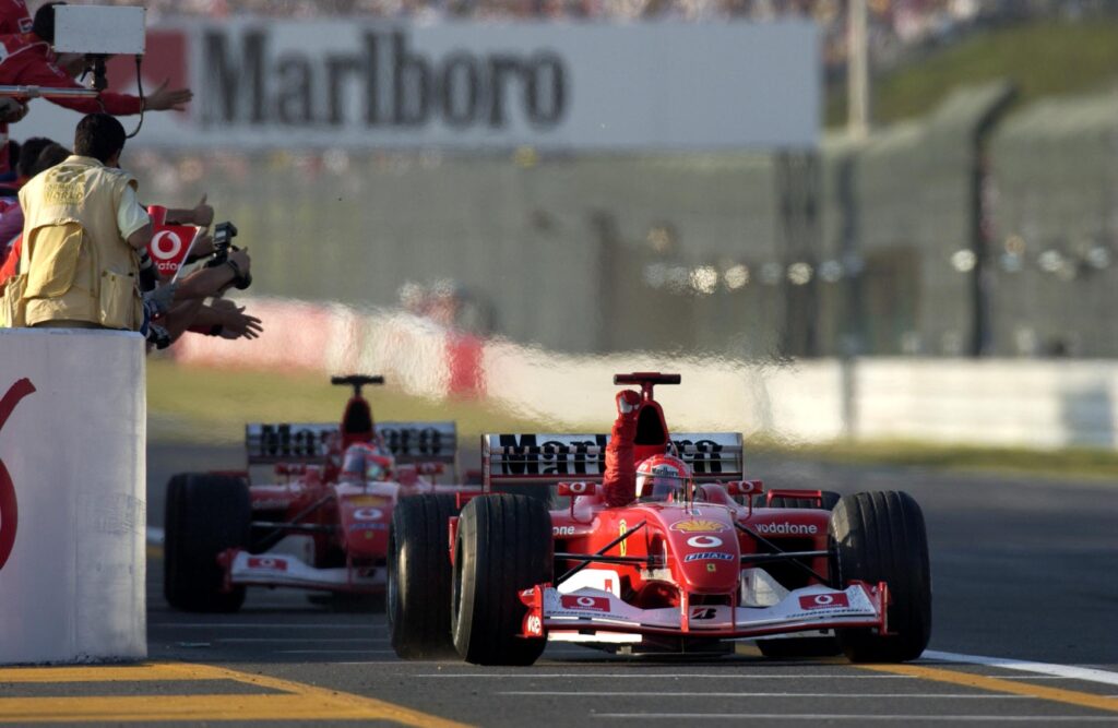 Michael Schumacher, Rubens Barrichello, Ferrari, Japán Nagydíj, 2002