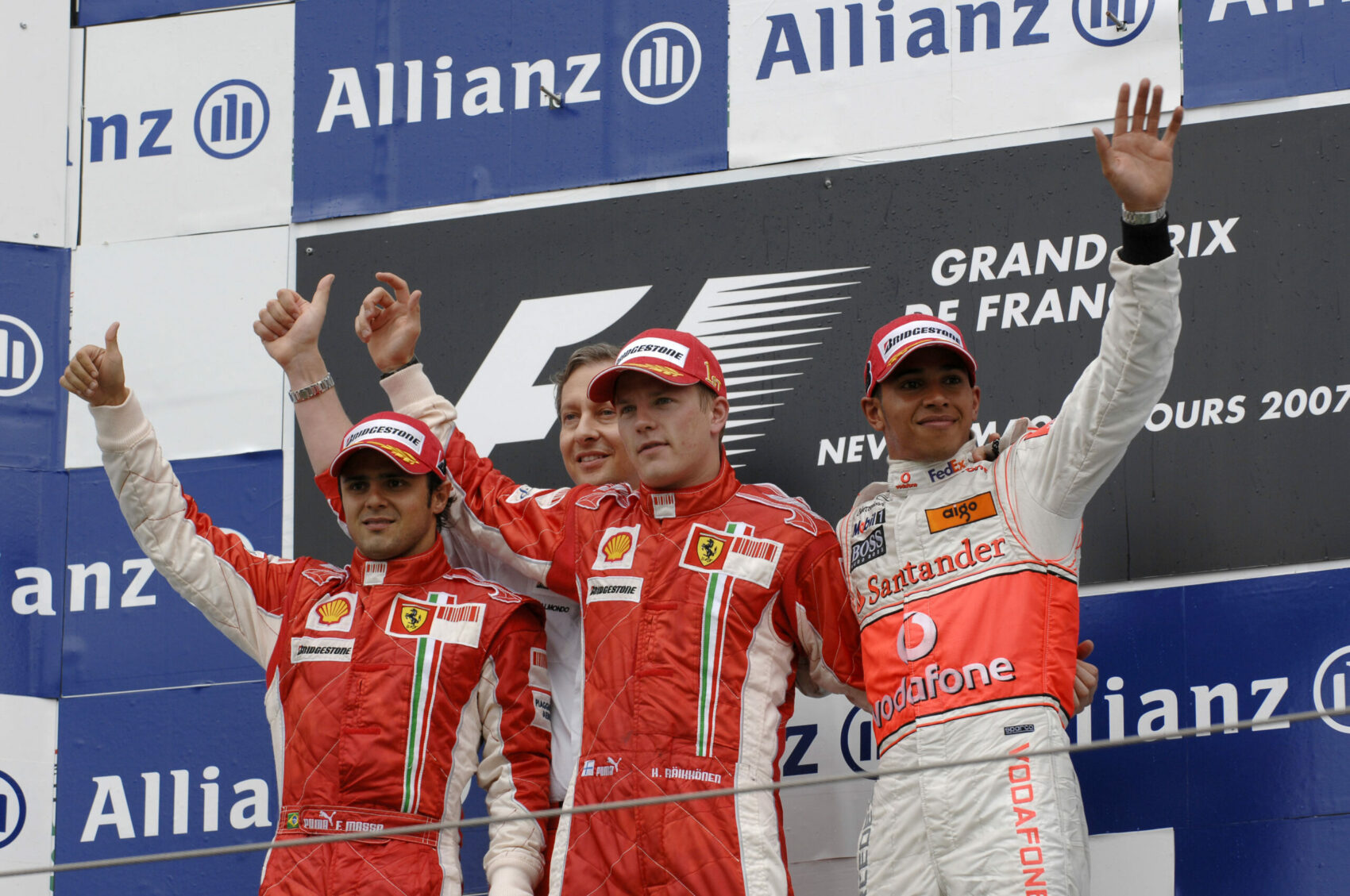 Kimi Räikkönen, Felipe Massa, Lewis Hamilton, Francia Nagydíj, 2007