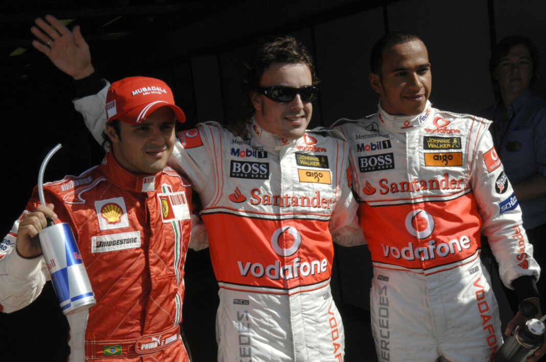 Felipe Massa, Fernando Alonso, Lewis Hamilton, 2007, Olasz Nagydíj