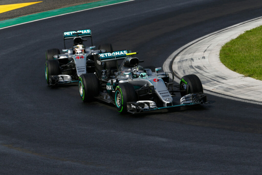 Lewis Hamilton, Nico Rosberg, Mercedes, Magyar Nagydíj, 2016