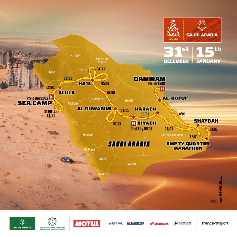 Itt a Dakar részletes útvonala – 8549 kilométer a teljes táv