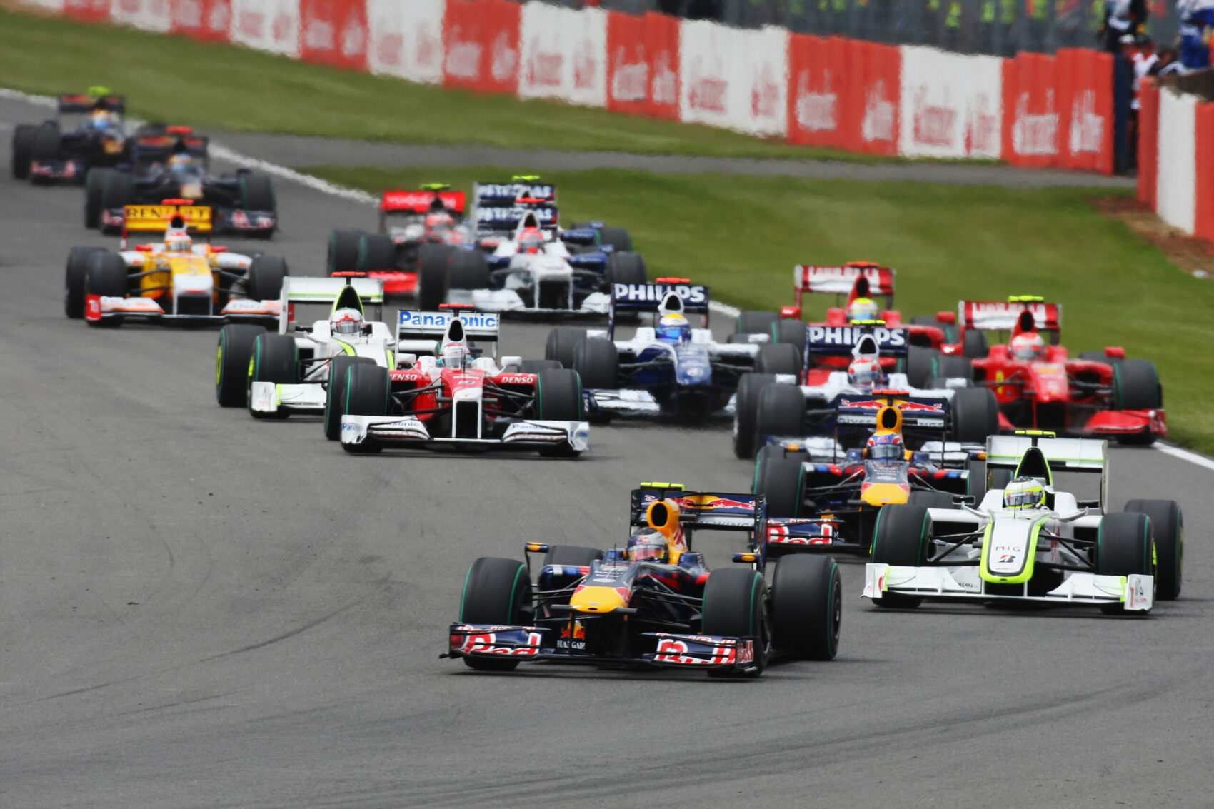 Brit Nagydíj, 2009, rajt, Sebastian Vettel, Red Bull
