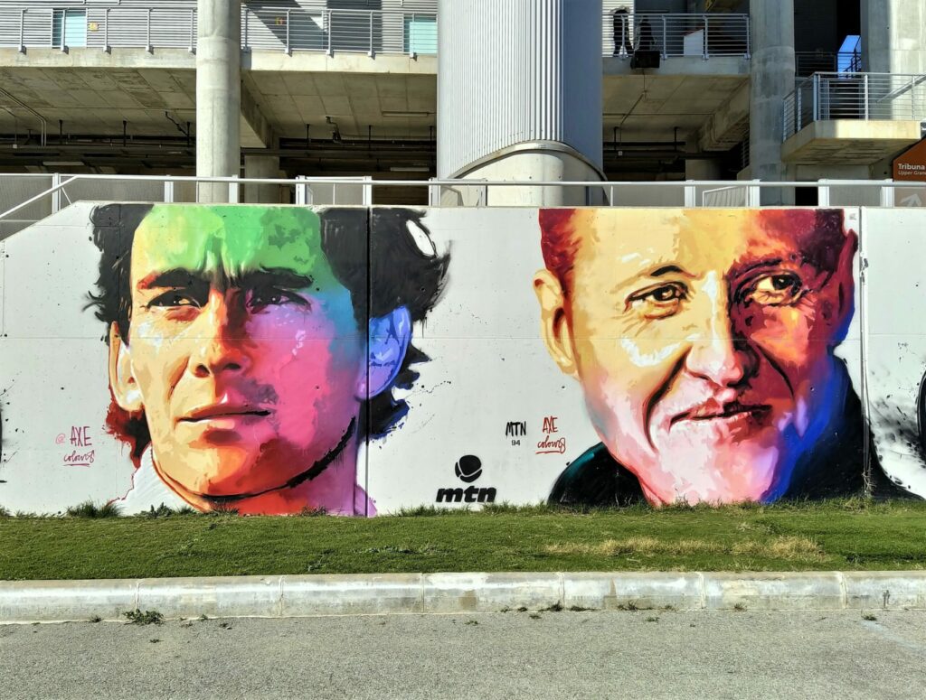 Michael Schumacher, Ayrton Senna, grafiti