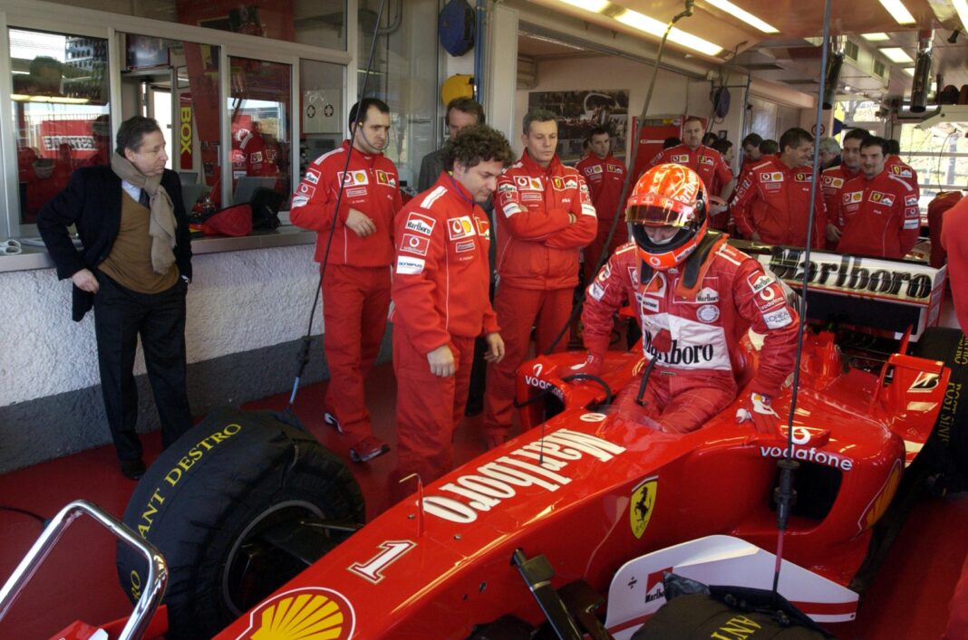 Michael Schumacher, Jean Todt, Ferrari F2004, teszt, Fiorano