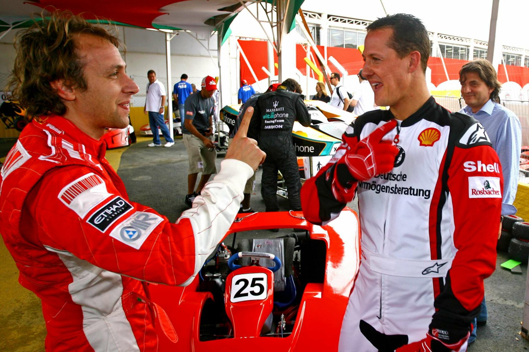Luca Badoer, Ferrari, Michael Schumacher