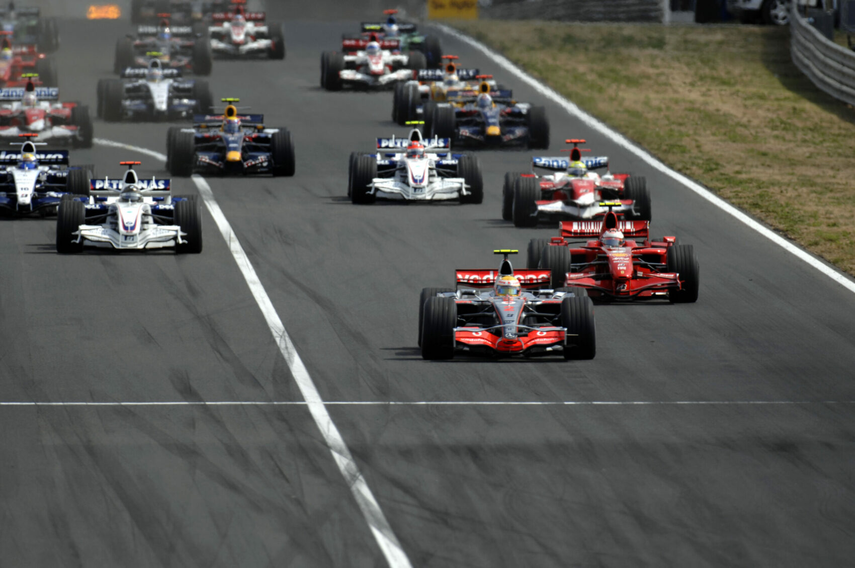 Magyar Nagydíj, 2007, raj, Lewis Hamilton, McLaren, Kimi Räikkönen, Ferrari