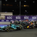 Szaúd-arábiai Nagydíj, rajt, Fernando Alonso, Aston Martin, Sergio Pérez, Red Bull