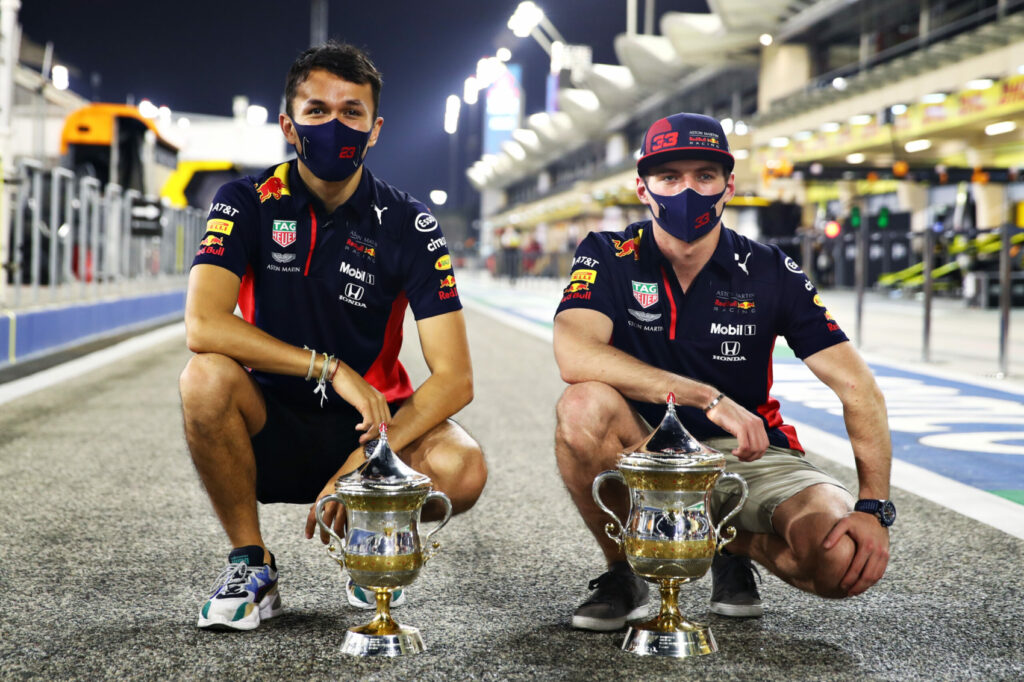 Alex Albon, Max Verstappen, Red Bull, Bahreini Nagydíj, 2020