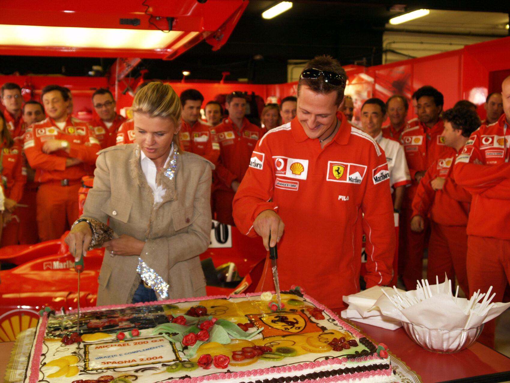 Corinna Schumacher, Michael Schumacher, Spanyol Nagydíj, 2004