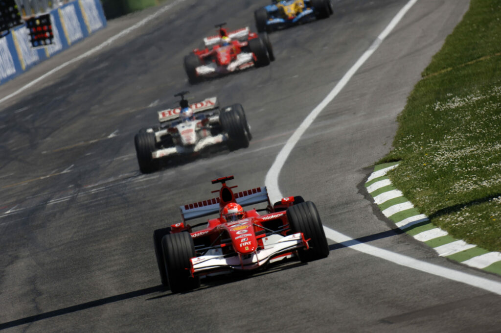 Michael Schumacher, Ferrari, San Marinó-i Nagydíj, 2006, Jenson Button, BAR, Felipe Massa