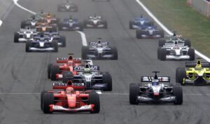 Michael Schumacher, Ferrari, Mika Häkkinen, McLaren, Spanyol Nagydíj, rajt, 2001