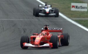 Michael Schumacher, Ferrari, Mika Häkkinen, McLaren, Spanyol Nagydíj, 2001