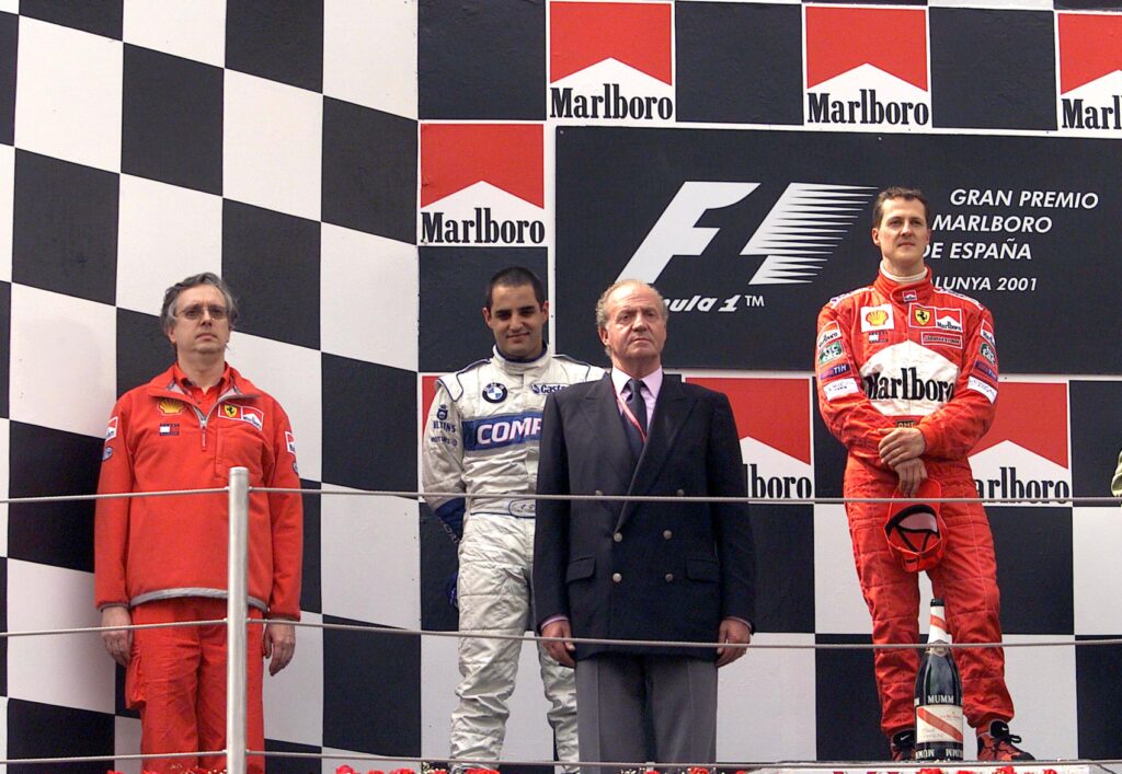 Michael Schumacher, Ferrari, Juan Pablo Montoya, Williams, Spanyol Nagydíj, 2001