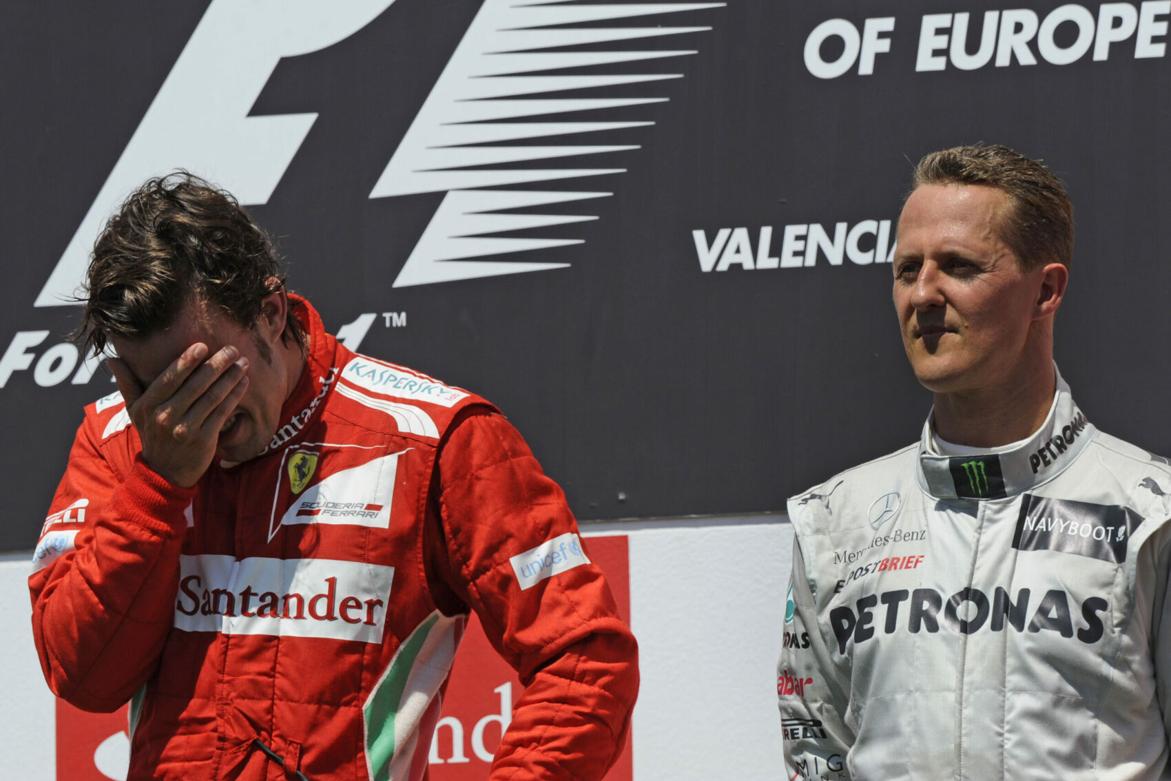 Fernando Alonso, Ferrari, Michael Schumacher, Mercedes, Európa Nagydíj, 2012