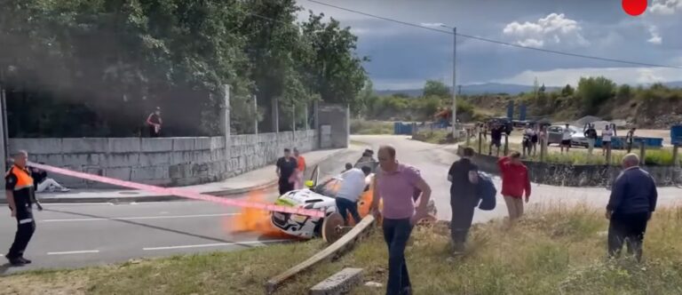 Lukyanuk hatalmas balesetet szenvedett, nehezen tudott kimenekülni a lángba boruló autóból