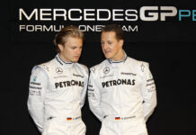Michael Schumacher, Nico Rosberg, Mercedes, bemutató, 2010