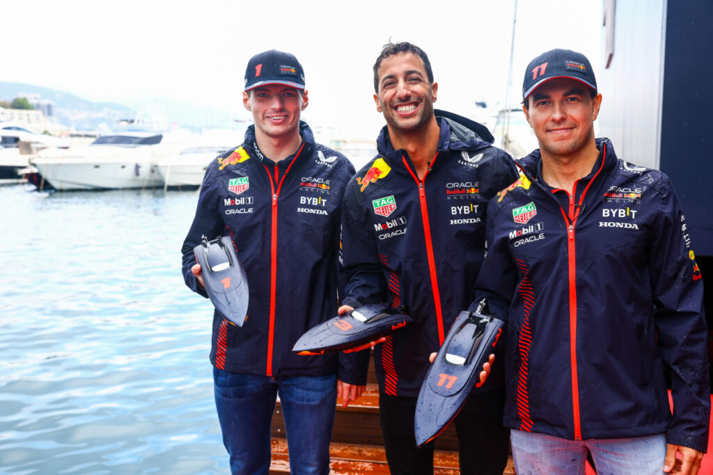 Max Verstappen, Daniel Ricciardo, Sergio Pérez, Red Bull, Monacói Nagydíj