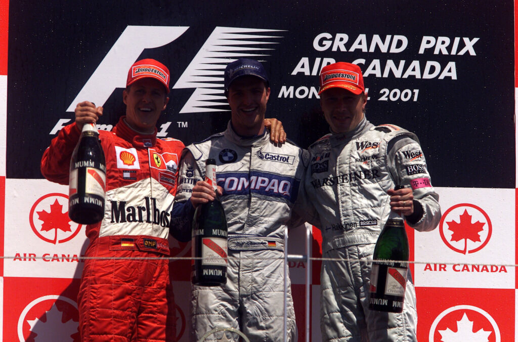Michael Schumacher, Ferrari, Ralf Schumacher, Williams, Mika Häkkinen, McLaren, Kanadai Nagydíj, 2001