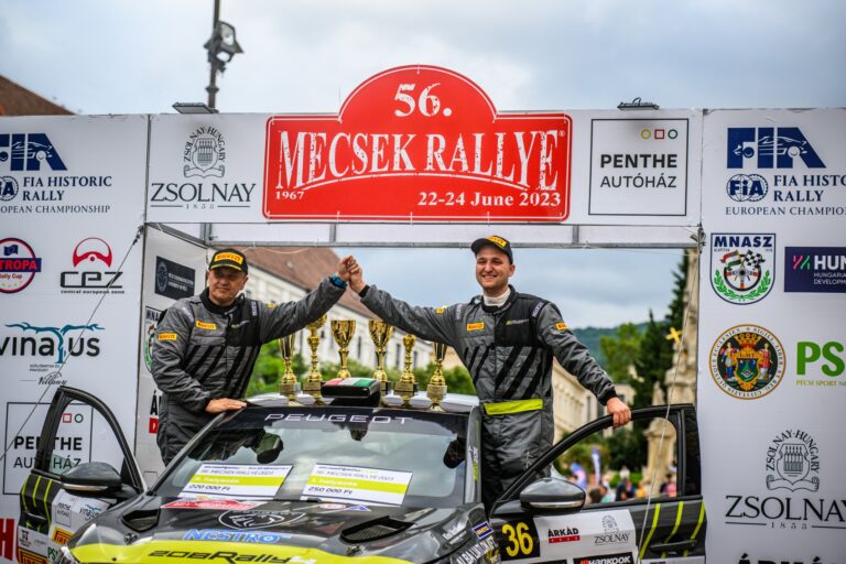 Nagyon elégedetten és boldogan zárta a Mecsek Rallyt a Horváth Rallye ASE