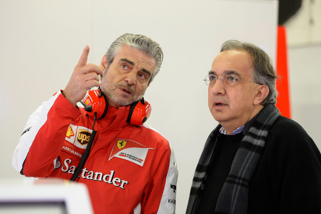 Maurizio Arrivabene, Sergio Marchionne, Ferrari, teszt, Barcelona, 2015