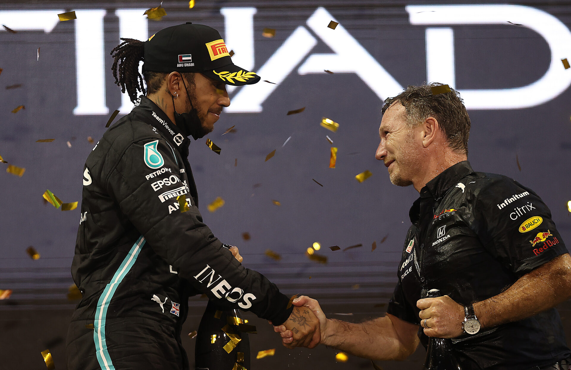 Forma-1, Lewis Hamilton, Christian Horner, Abu-dzabi Nagydíj 2021, futam