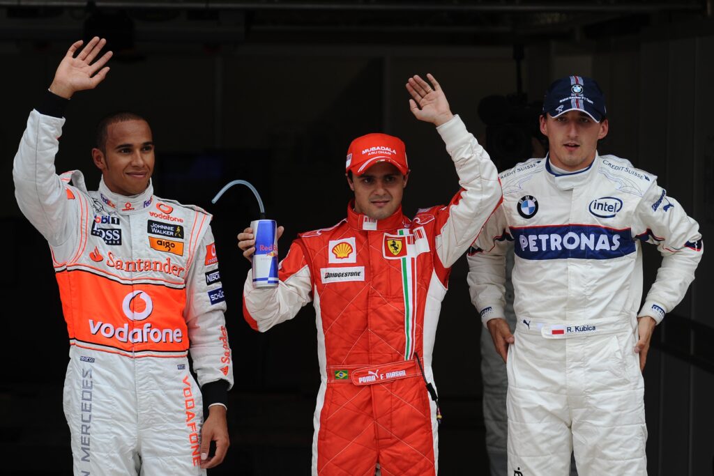 Lewis Hamilton, Felipe Massa, Robert Kubica, 2008,