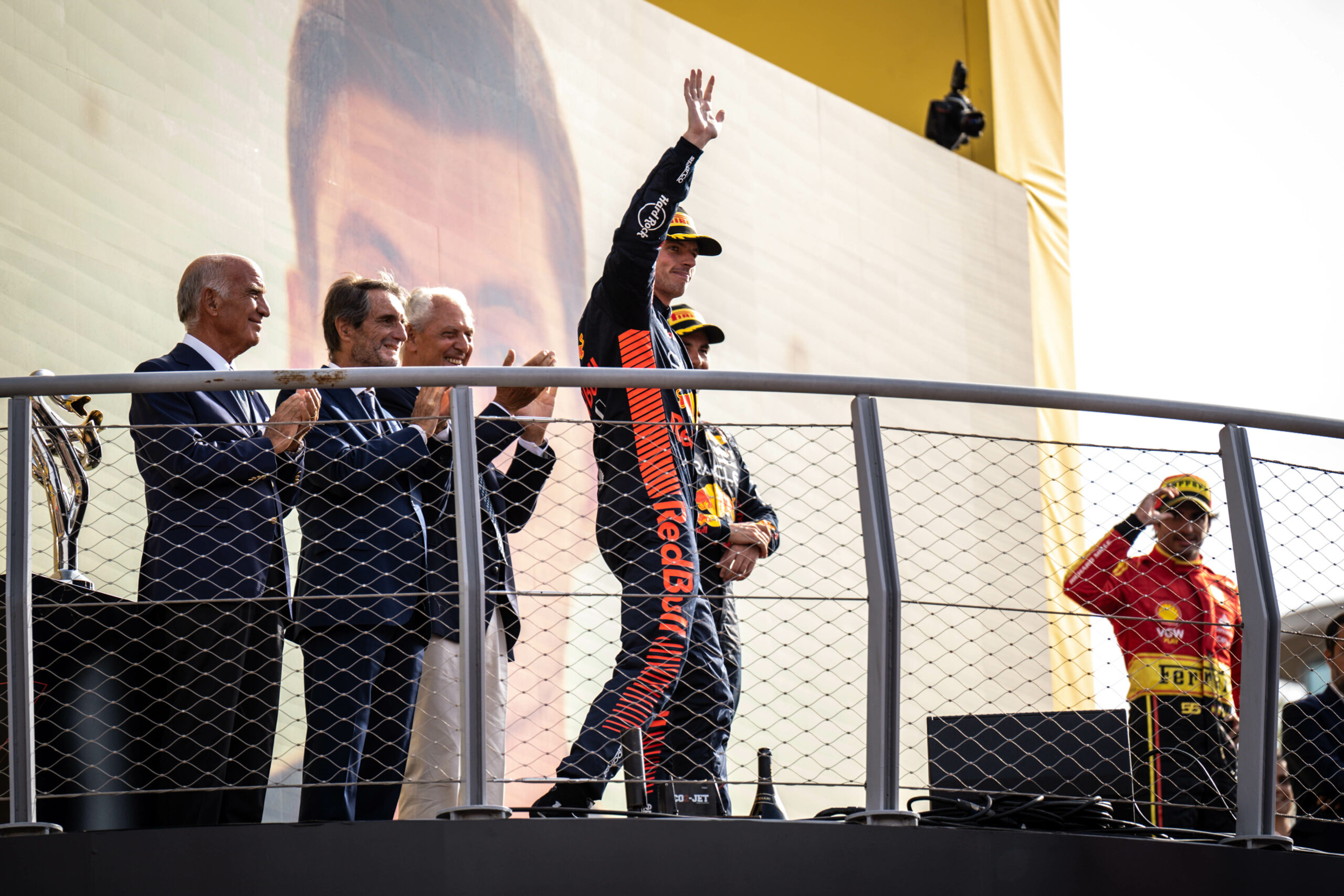 Max Verstappen, Sergio Pérez, Red Bull, Carlos Sainz, Ferrari, Olasz Nagydíj