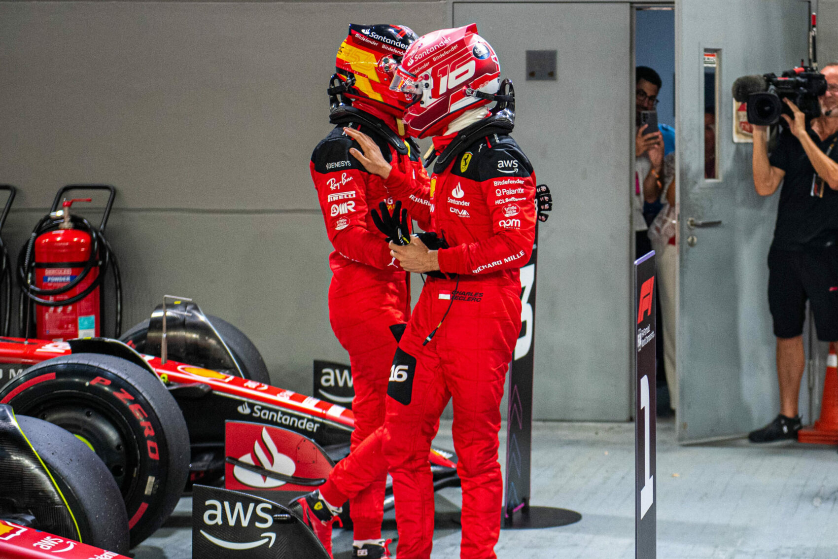 Forma-1, Carlos Sainz, Charles Leclerc, Szingapúri Nagydíj 2023, szombat