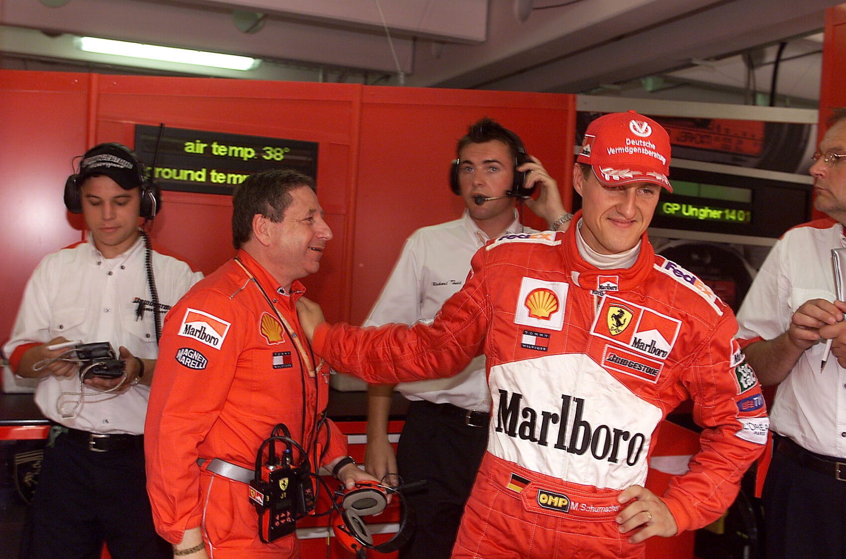 Jean Todt, Michael Schumacher, Ferrari, Magyar Nagydíj, 2001