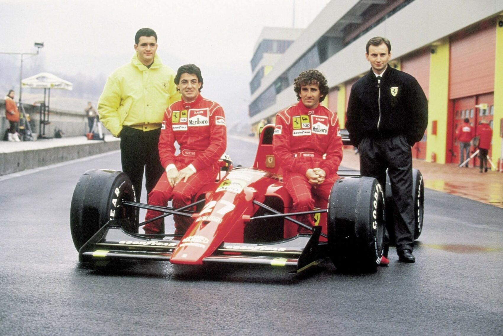 Gianni Morbidelli, Jean Alesi, Alain Prost, Ferrari, 1991