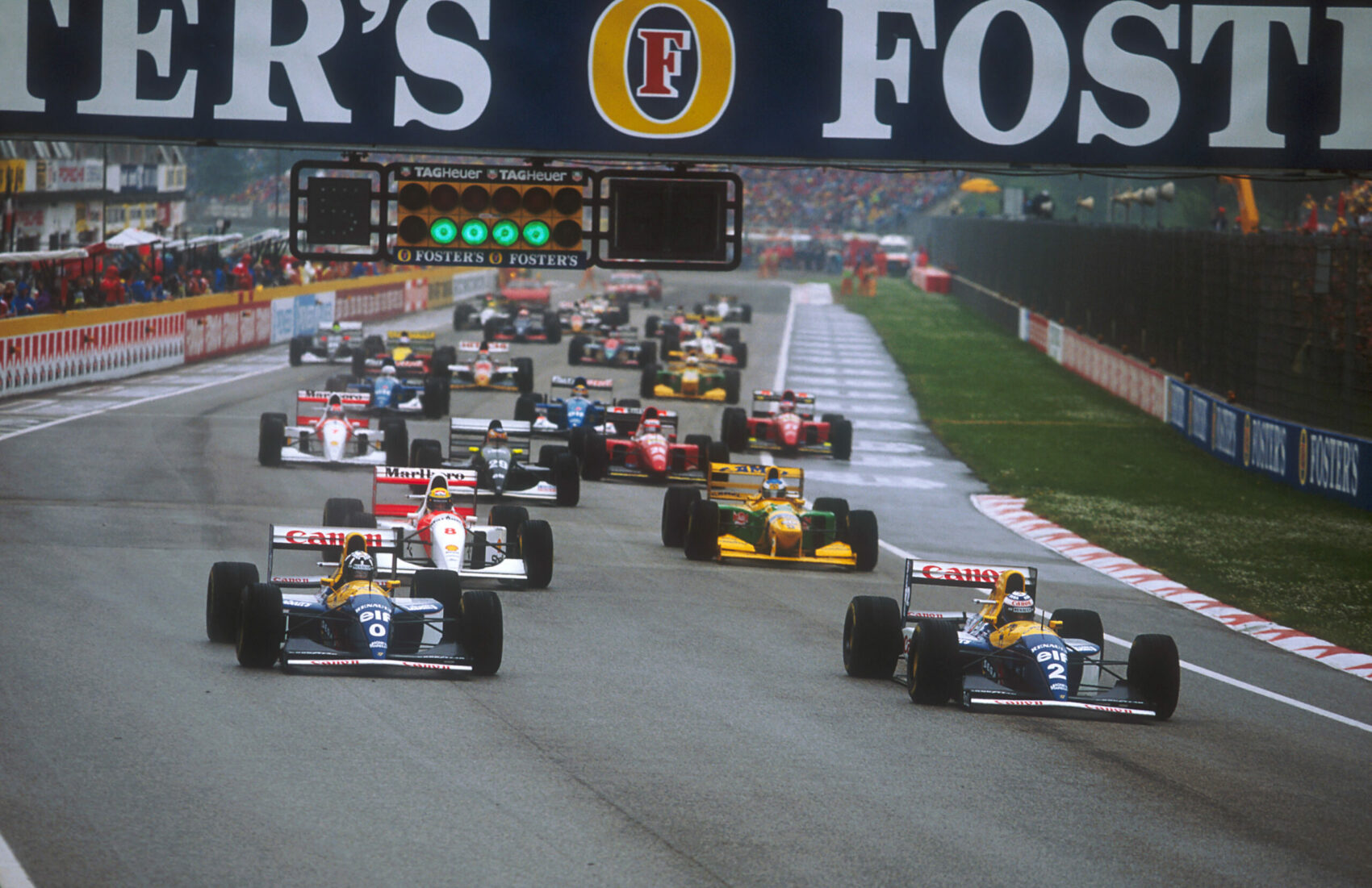 Alain Prost, Ayrton Senna, Damon Hill, Willams, McLaren, 1993, Imola, San Marinó-i Nagydíj