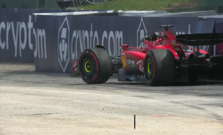 Leclerc a felvezető körben (!) törte össze a Ferrarit, el sem tudott rajtolni Brazíliában (videó)