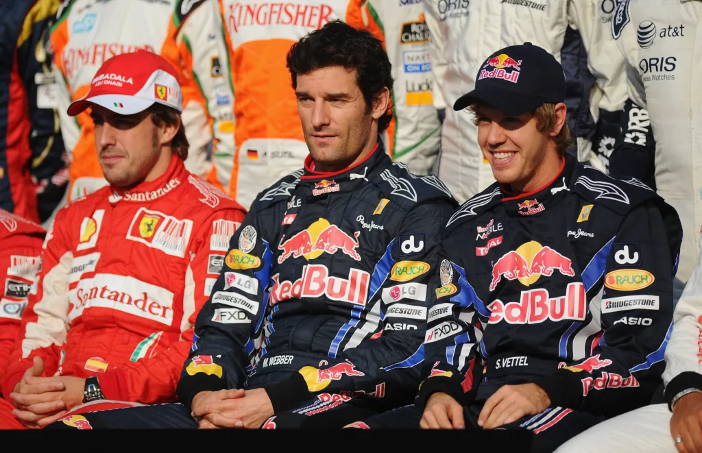 Sebastian Vettel, Mark Webber, Red Bull, Fernando Alonso, Ferrari, Abu-dzabi Nagydíj, 2010