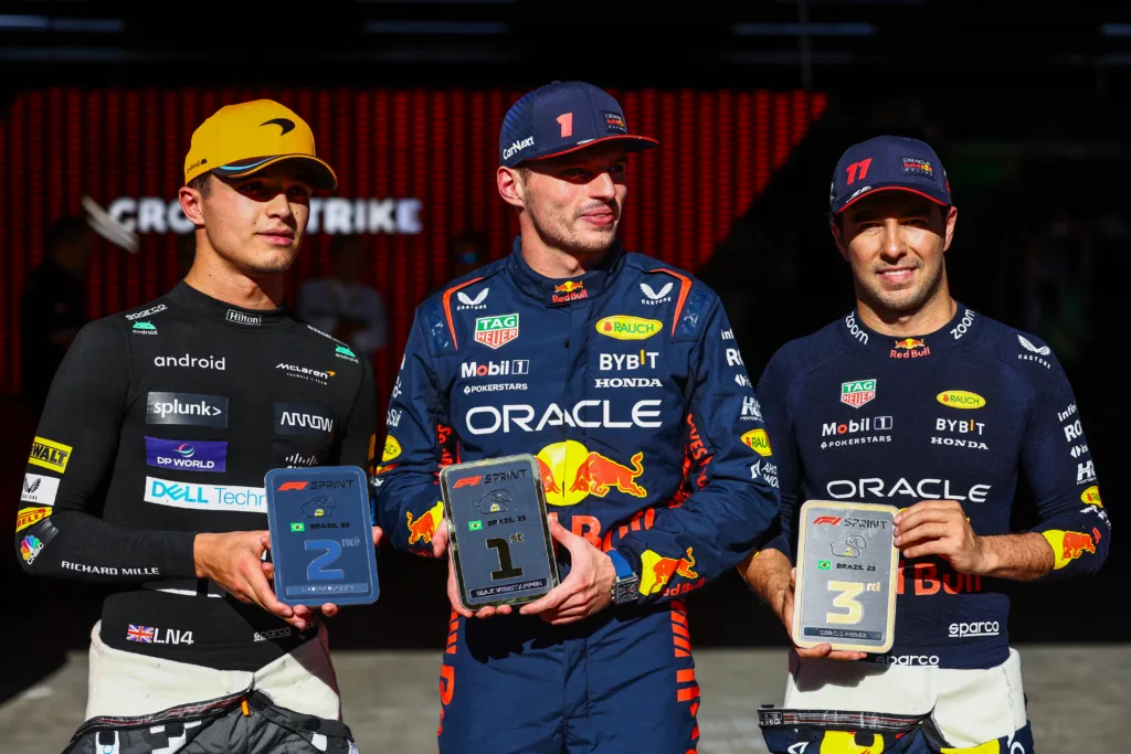 Max Verstappen, Red Bull, Brazil Nagydíj, Lando Norris, McLaren, Sergio Pérez