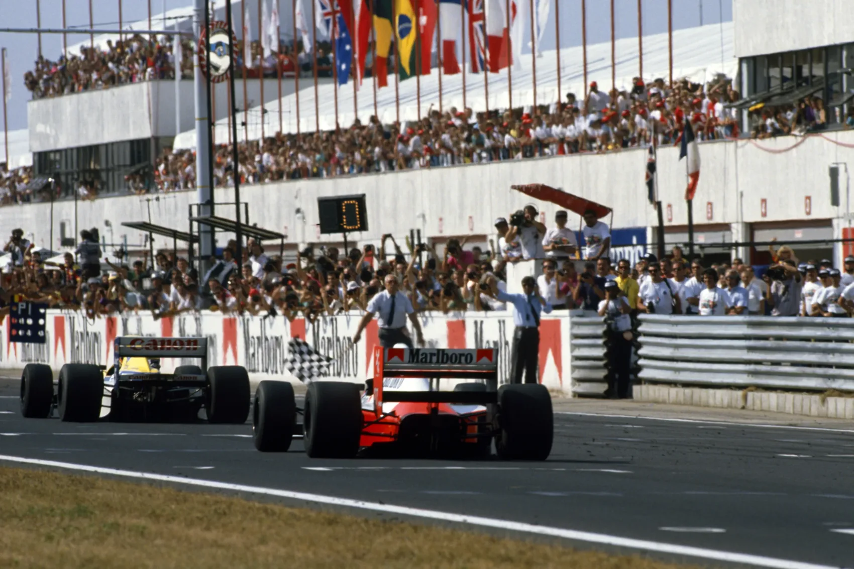 Thierry Boutsen, Williams, Ayrton Senna, McLaren, Magyar Nagydíj, 1990