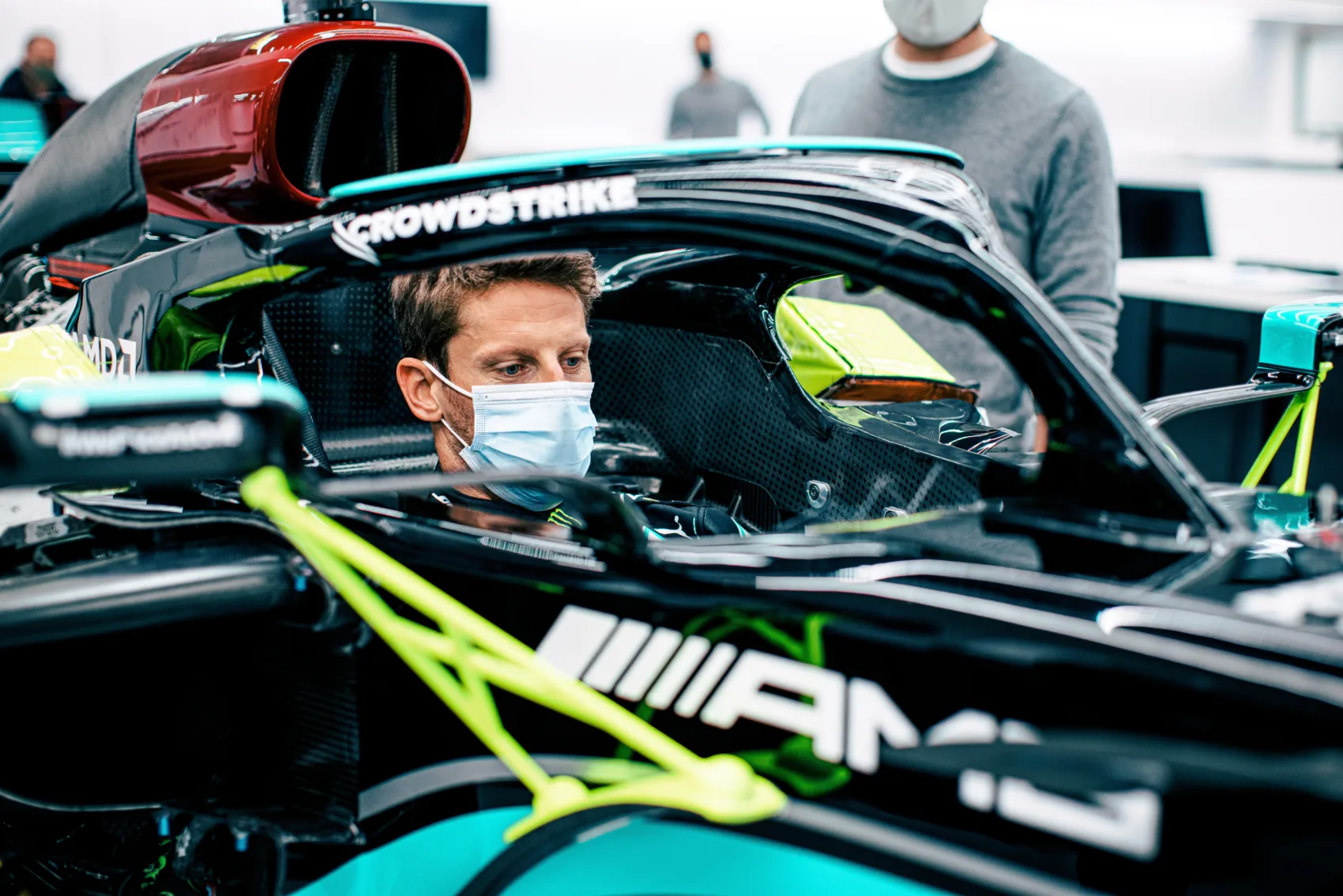 Forma-1, Romain Grosjean, Mercedes, üléspróba, 2021
