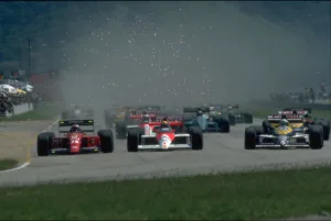 1989, Brazil Nagydíj, rajt, Gerhard Berger, Ferrari, Ayrton Senna, McLaren, Riccardo Patrese, Williams