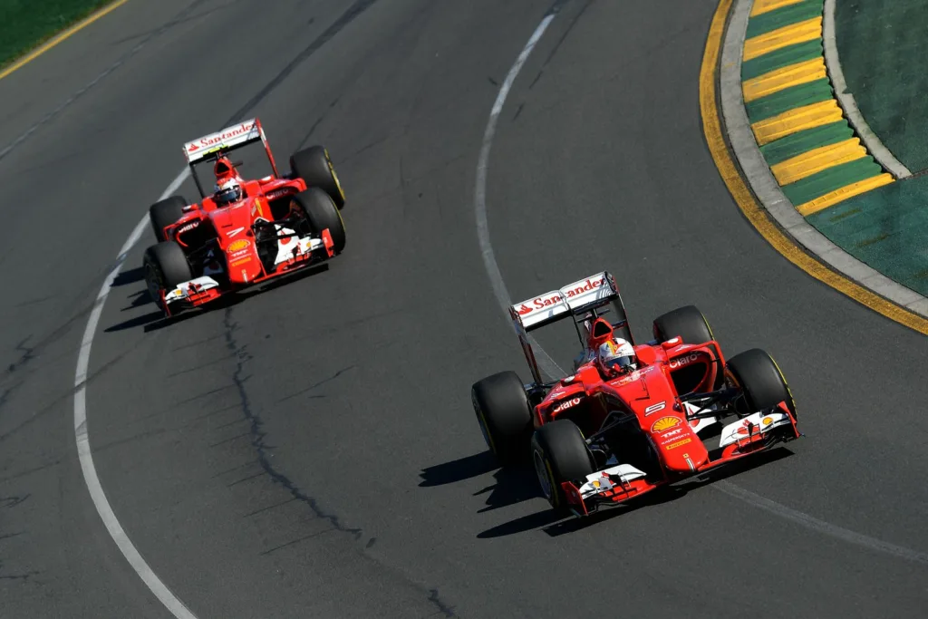 Sebastian Vettel, Kimi Raikkönnen, Ferrari, 2015, Ausztrál Nagydíj