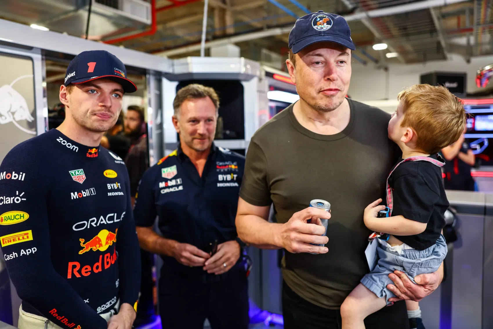 Max Verstappen, Christian Horner, Elon Musk, Red Bull