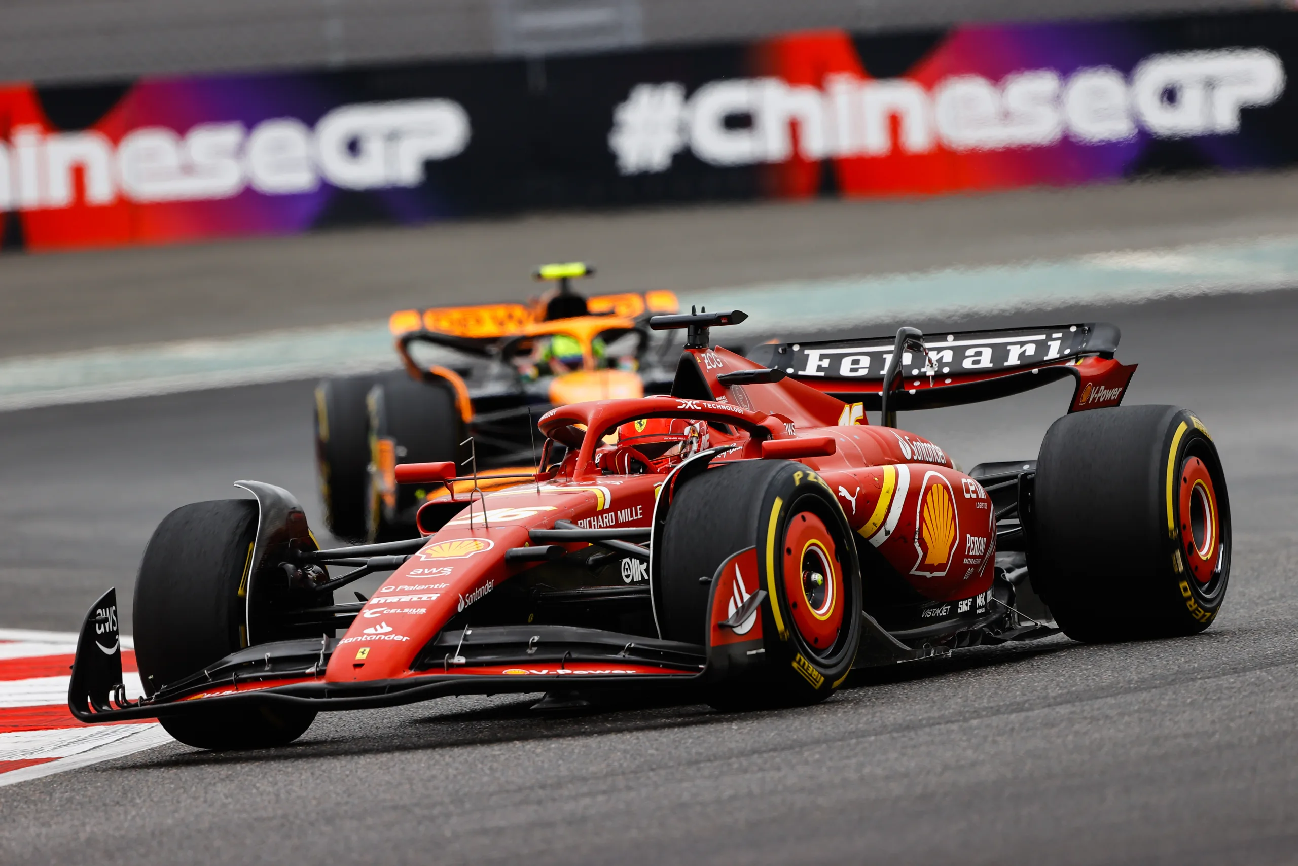 Forma-1, Charles Leclerc, Ferrari, Lando Norris, McLaren, Kínai Nagydíj 2024, szombat