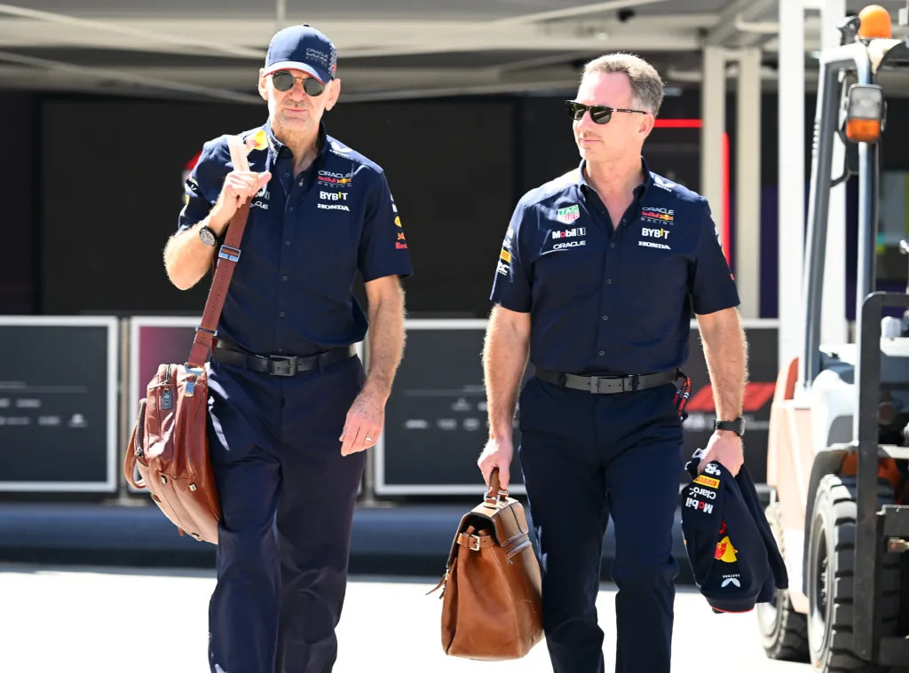 Christian Horner, Adrian Newey, Red Bull, Bahrein, teszt