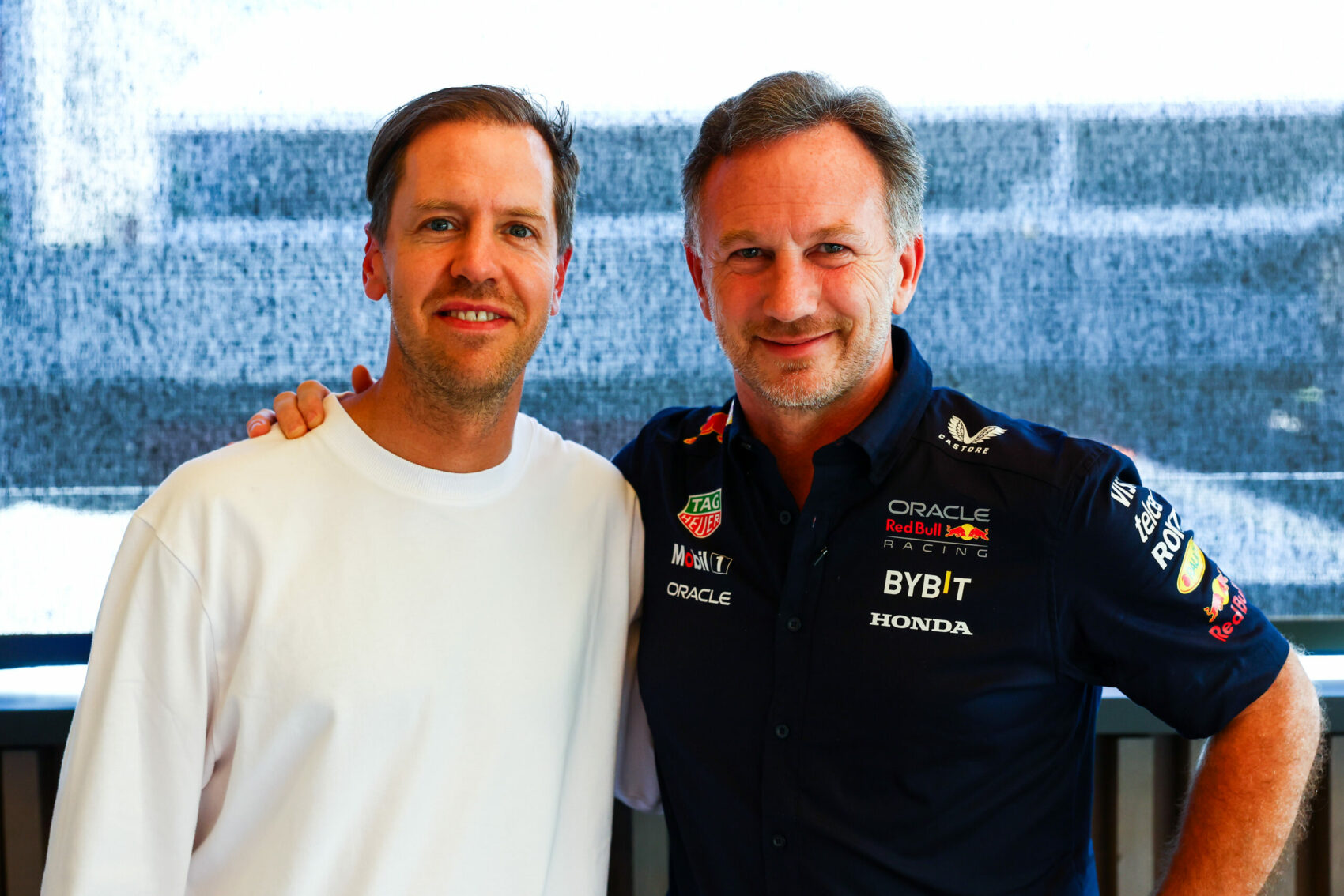 Sebastian Vettel, Christian Horner, Imola