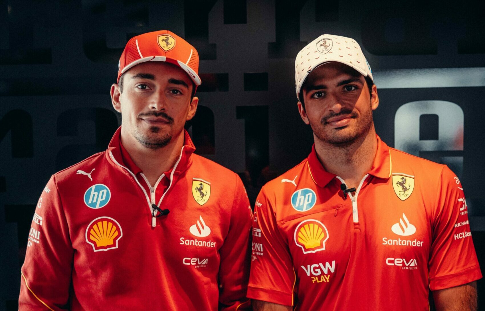 Leclerc, Sainz, Ferrari, Spanyol Nagydíj