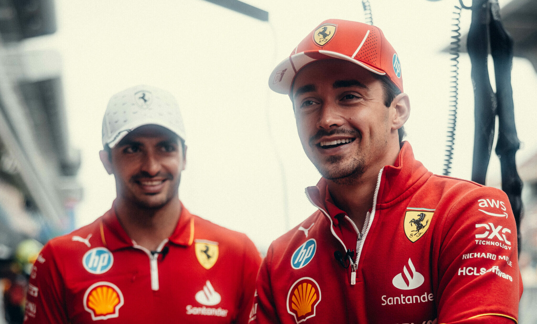 Leclerc, Sainz, Ferrari, Spanyol Nagydíj