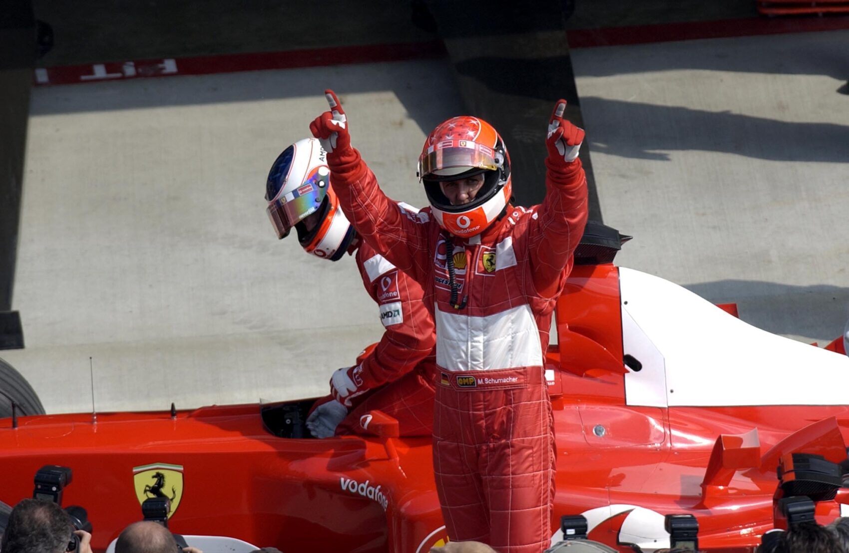 Michael Schumacher, Rubens Barrichello, Ferrari, USA Nagydíj