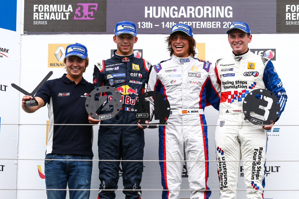 Pierre Gasly, Roberto Merhi, Oliver Rowland, WSR, Hungaroring, 2014